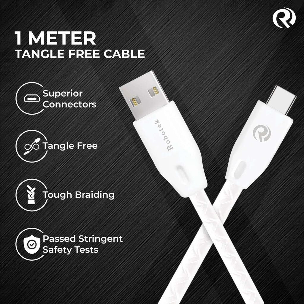 Raftaar DC 109 USB Type-C Cable 1 Meter | Fast Charging & Data Transfer