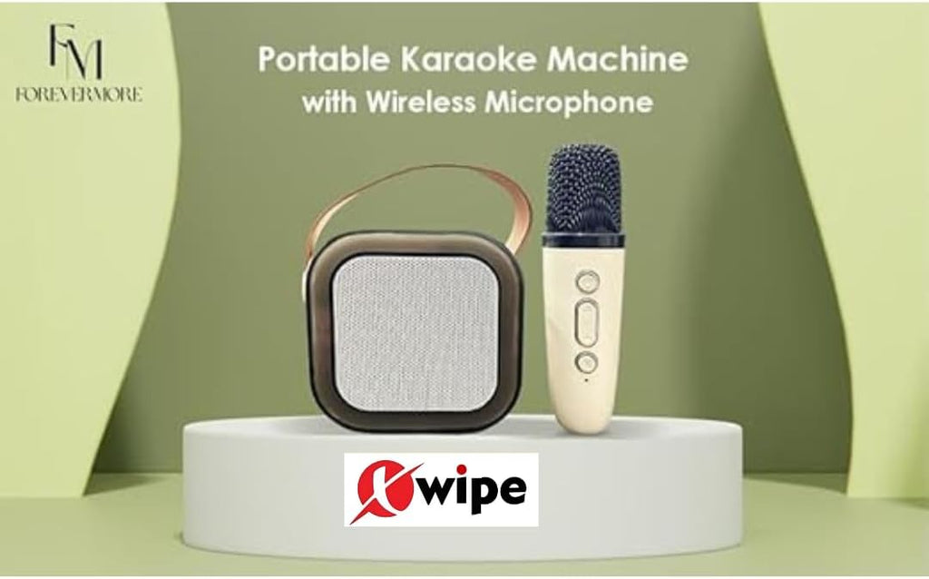 Karaoke Machine for Kids & Adults with Wireless 2 Mics – Portable Bluetooth & Dynamic Lights