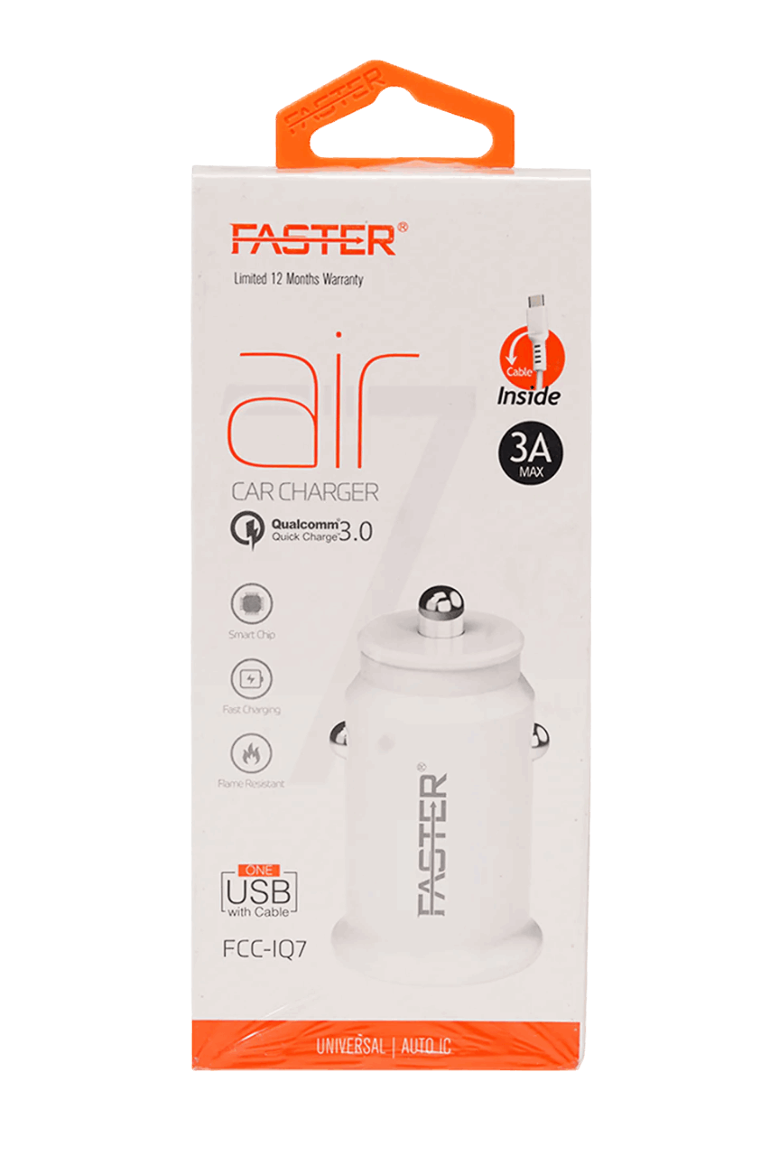 Faster FCC-IQ7 iPhone Car Charger