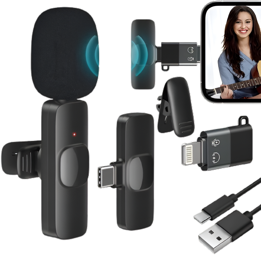 K8 Wireless Mic 2 in 1 For Mobile Type-C & Lightning