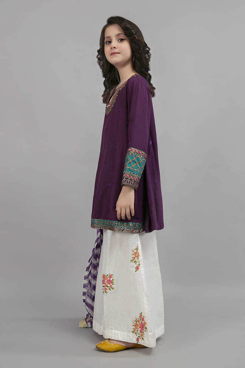 Unstitched Kids Lawn Embroidered 3-Piece Suit – Maria.B
