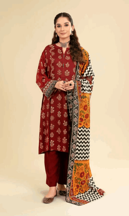 Nishat 3-Piece Embroidered Lawn Suit – Timeless Elegance in Floral Design