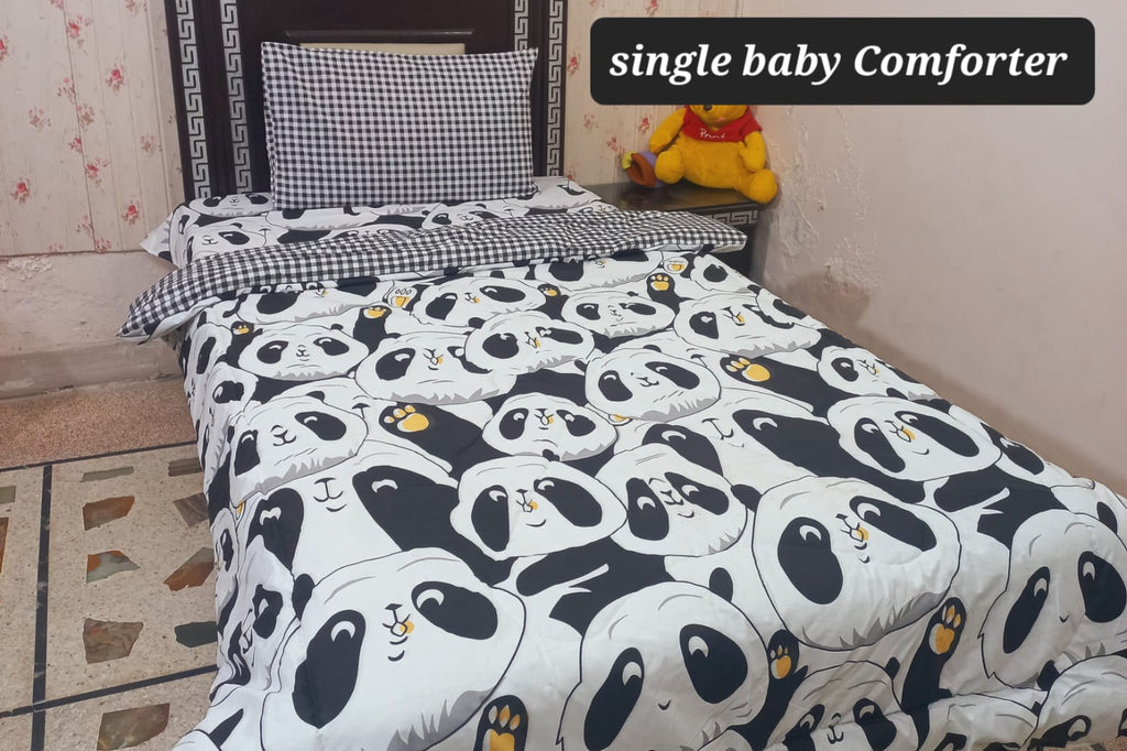 3 Pcs Single Comforter Set – Pure Cotton | All Seasons Use | Bed Sheet Complete Set
