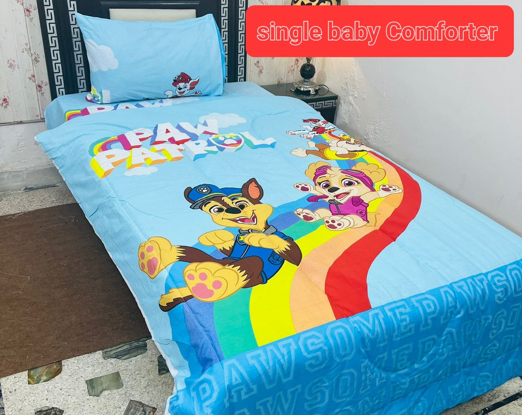 3 Pcs Single Comforter Set – Pure Cotton | All Seasons Use | Bed Sheet Complete Set