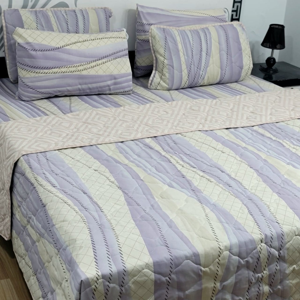 6 Pcs Comforter Set – 100% Pure Cotton | King Size | Bed Sheet Complete Set