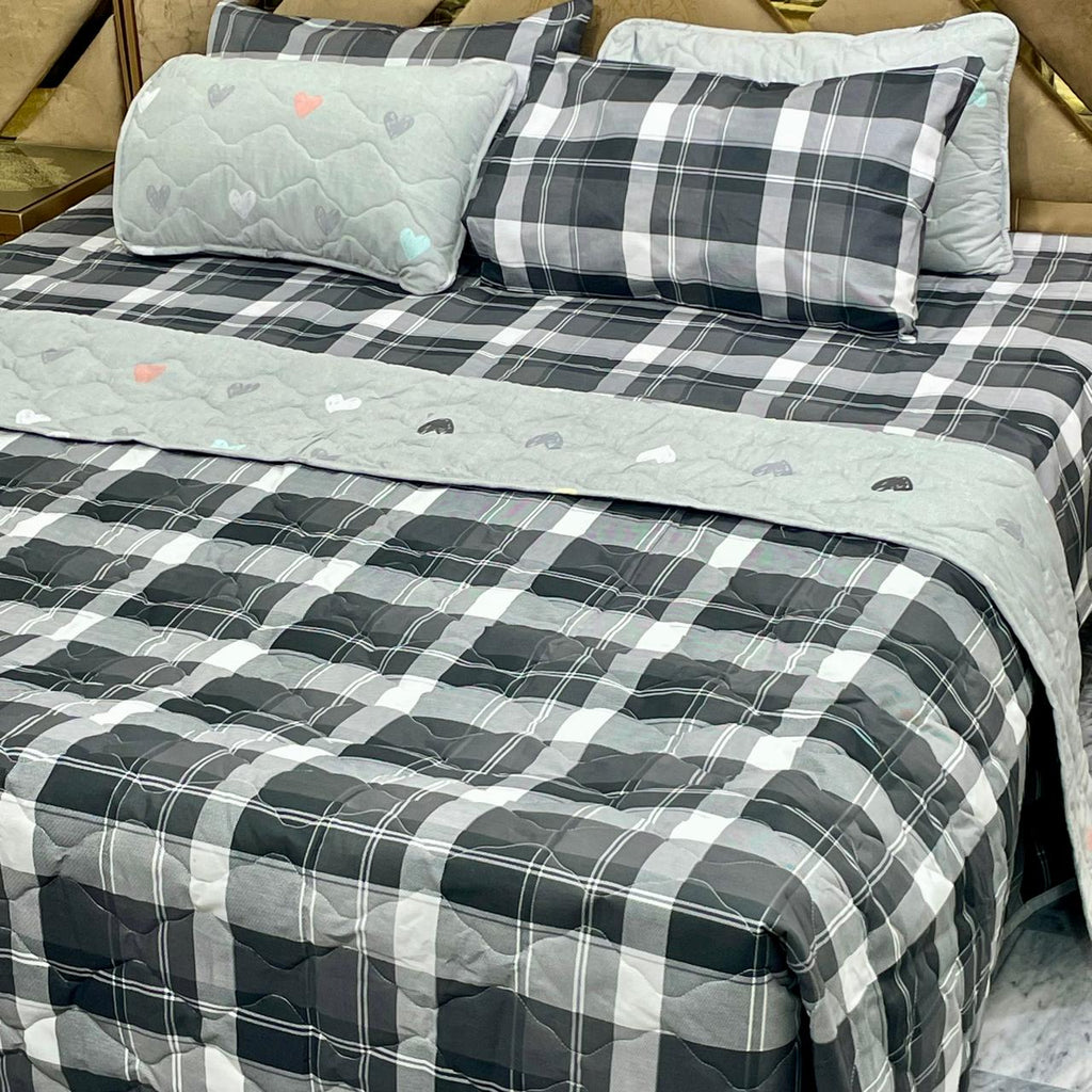6 Pcs Comforter Set – 100% Pure Cotton | King Size | Bed Sheet Complete Set