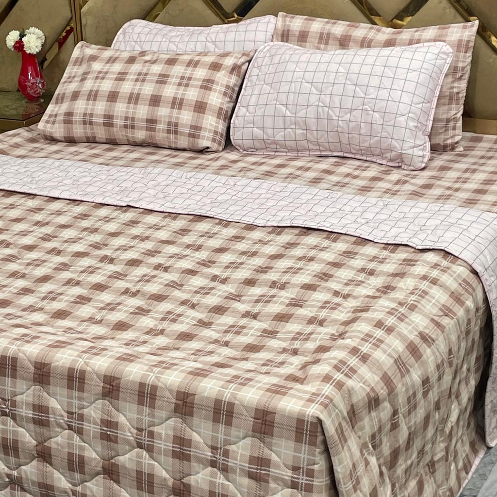 6 Pcs Comforter Set – 100% Pure Cotton | King Size | Bed Sheet Complete Set