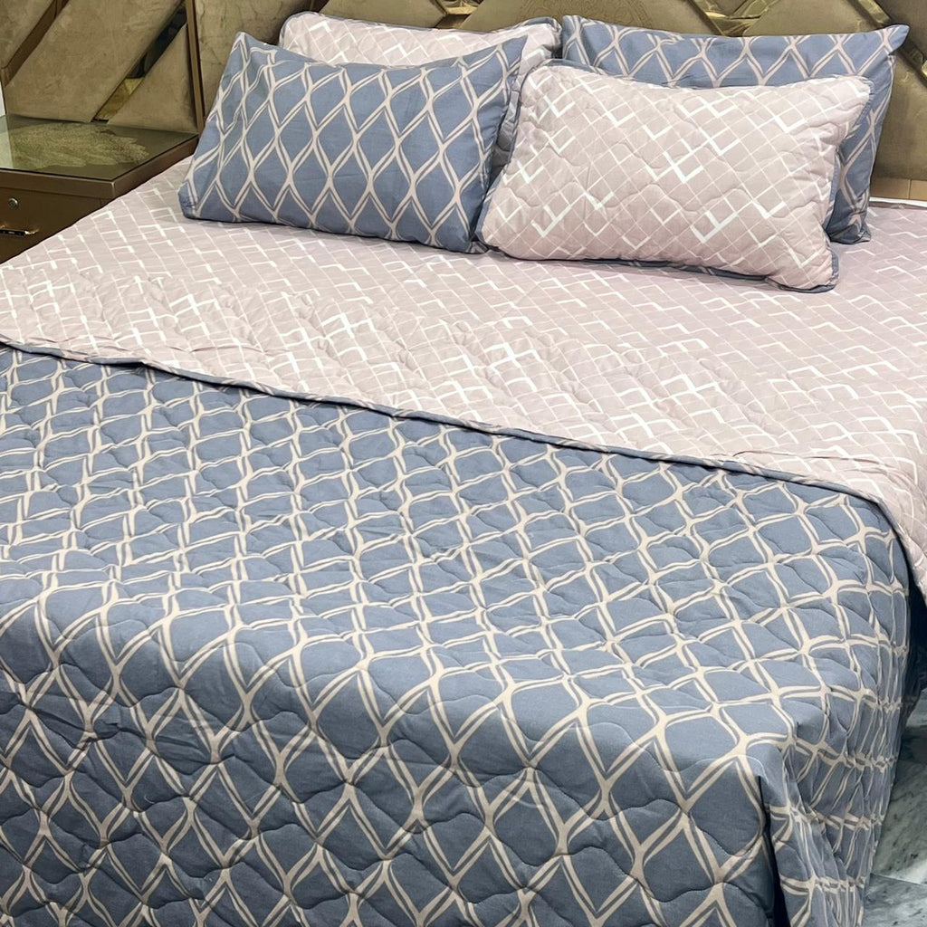 6 Pcs Comforter Set – 100% Pure Cotton | King Size | Bed Sheet Complete Set