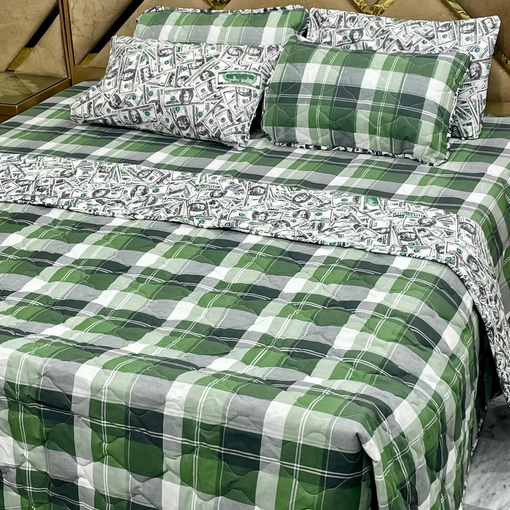 6 Pcs Comforter Set – 100% Pure Cotton | King Size | Bed Sheet Complete Set