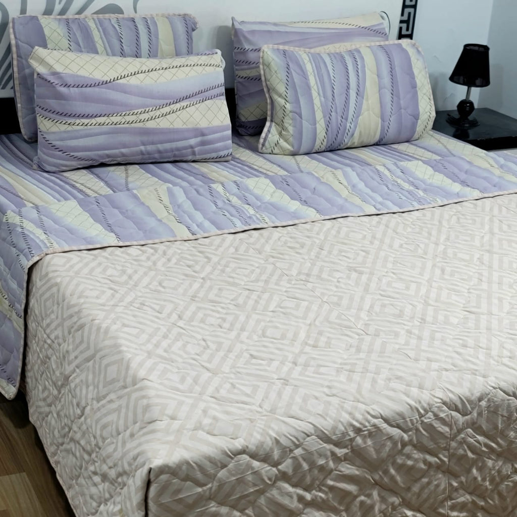 6 Pcs Comforter Set – 100% Pure Cotton | King Size | Bed Sheet Complete Set