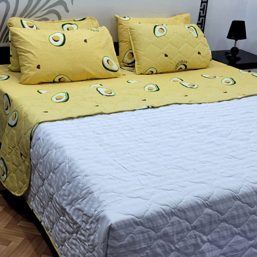 6 Pcs Comforter Set – 100% Pure Cotton | King Size | Bed Sheet Complete Set