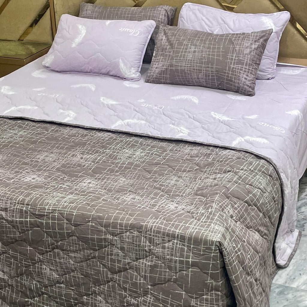 6 Pcs Comforter Set – 100% Pure Cotton | King Size | Bed Sheet Complete Set