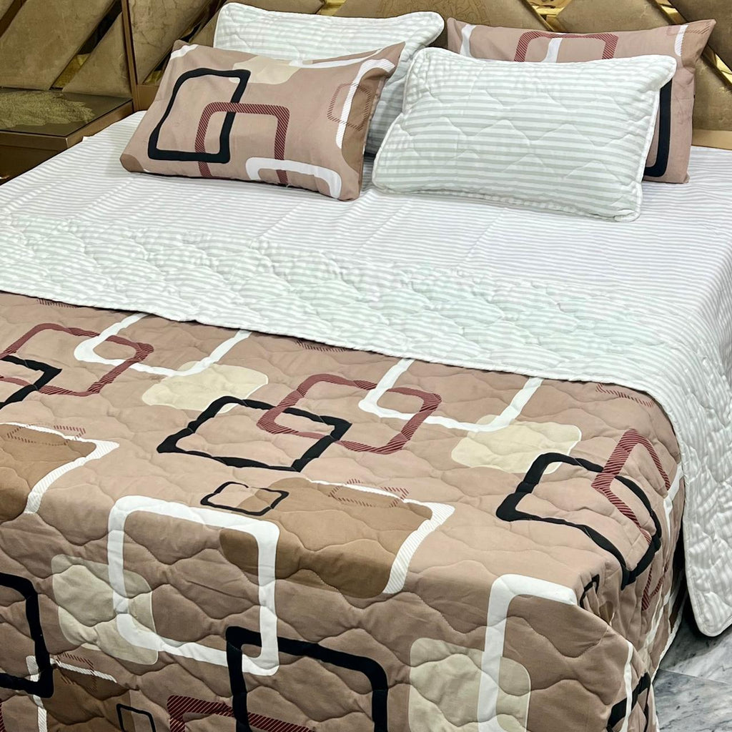 6 Pcs Comforter Set – 100% Pure Cotton | King Size | Bed Sheet Complete Set