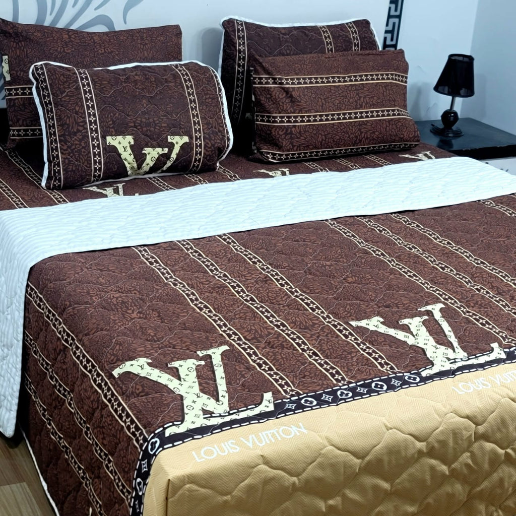 6 Pcs Comforter Set – 100% Pure Cotton | King Size | Bed Sheet Complete Set