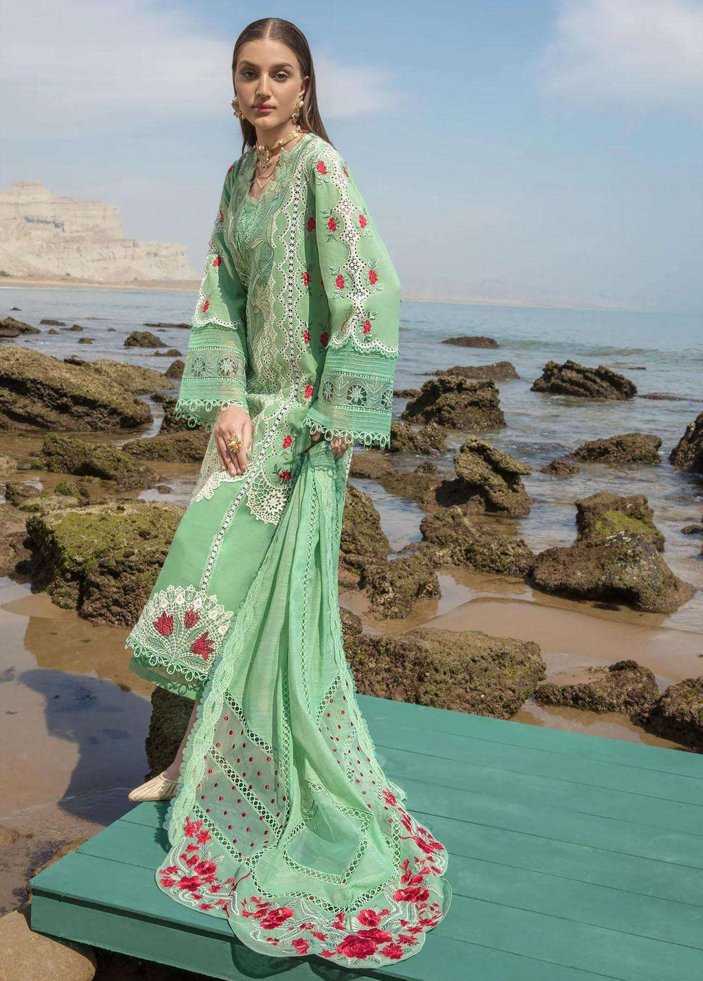 Crimson Luxury Lawn 3PC Unstitched Suit – Elegant & Premium Quality
