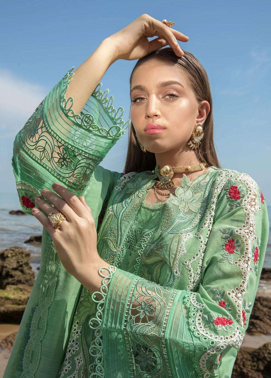 Crimson Luxury Lawn 3PC Unstitched Suit – Elegant & Premium Quality