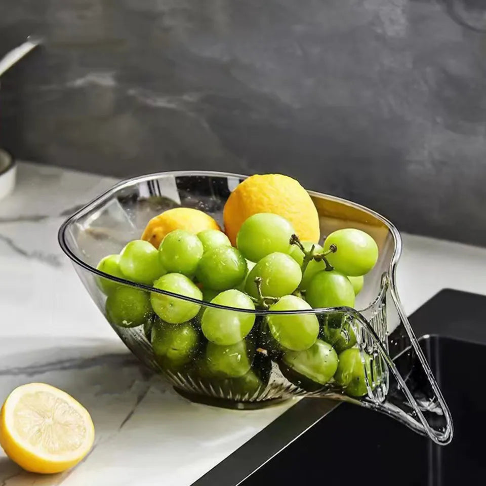 Multipurpose Drainage Vegetable/Fruits Acrylic Kitchen Basket