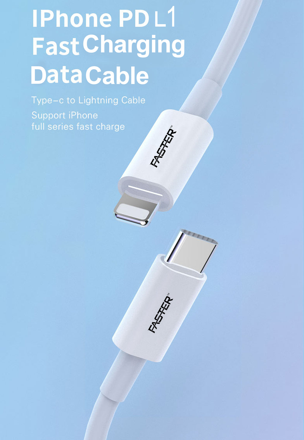 FASTER L1-PD Type-C to Lightning Fast Charging Cable