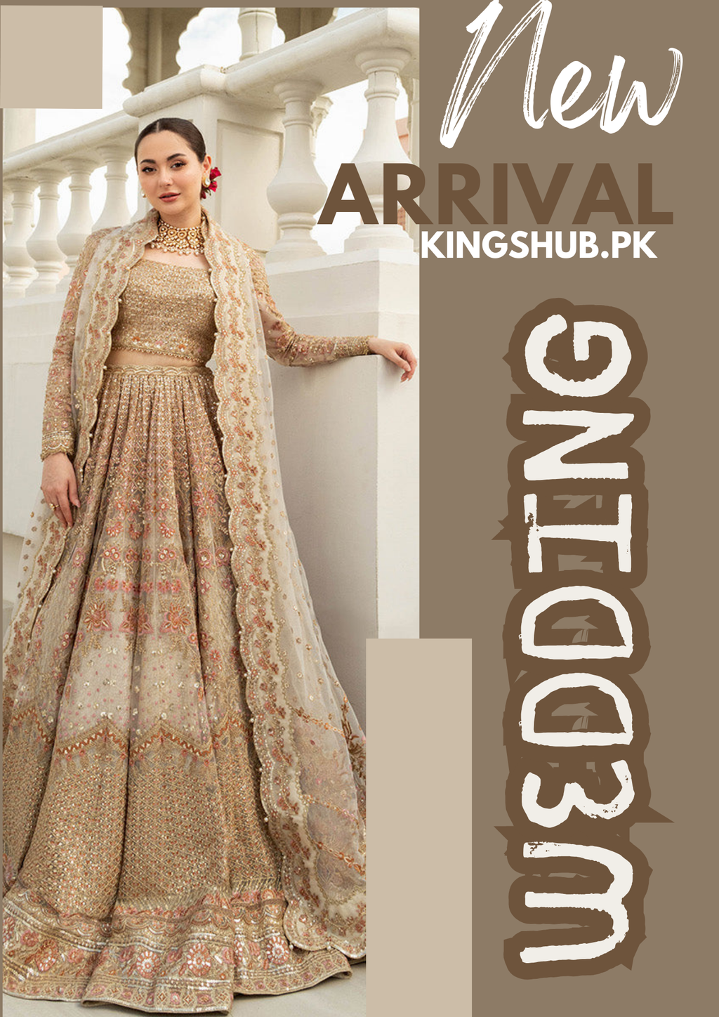 3 Piece Unstitched Embroidered Wedding Suit Collection