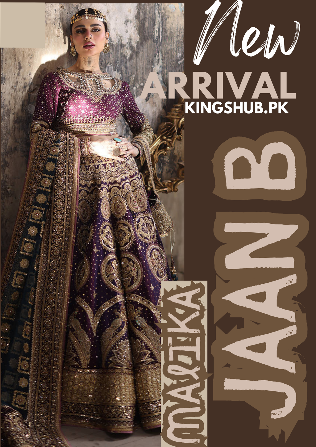 Malika Jaan B 3 Piece Unstitched Suit Wedding Collection