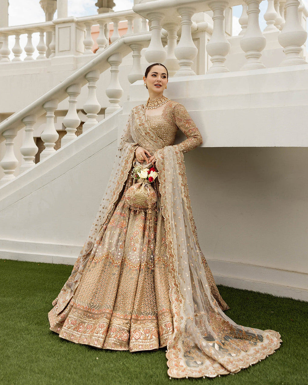 3 Piece Unstitched Embroidered Wedding Suit Collection