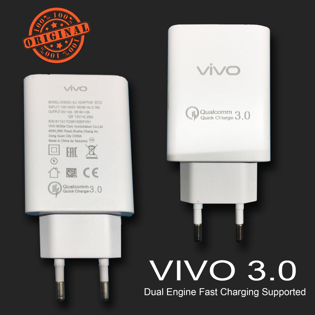 Vivo Fast Charging Adapter For All Mobiles | Qualcomm Quick Charger 3.0