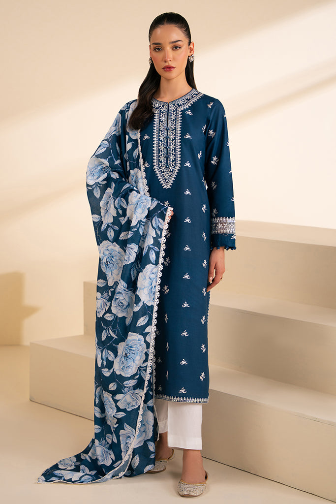 Cross Stitch 3PC Unstitched Embroidered Lawn Suit – Elegant & Stylish