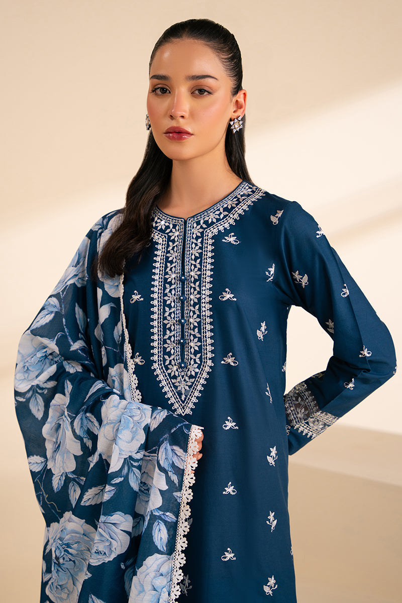 Cross Stitch 3PC Unstitched Embroidered Lawn Suit – Elegant & Stylish