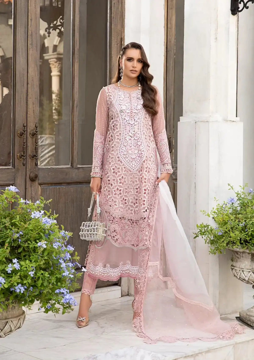 Maria B Lawn 3PC Unstitched Suit – Elegant & Festive Wear