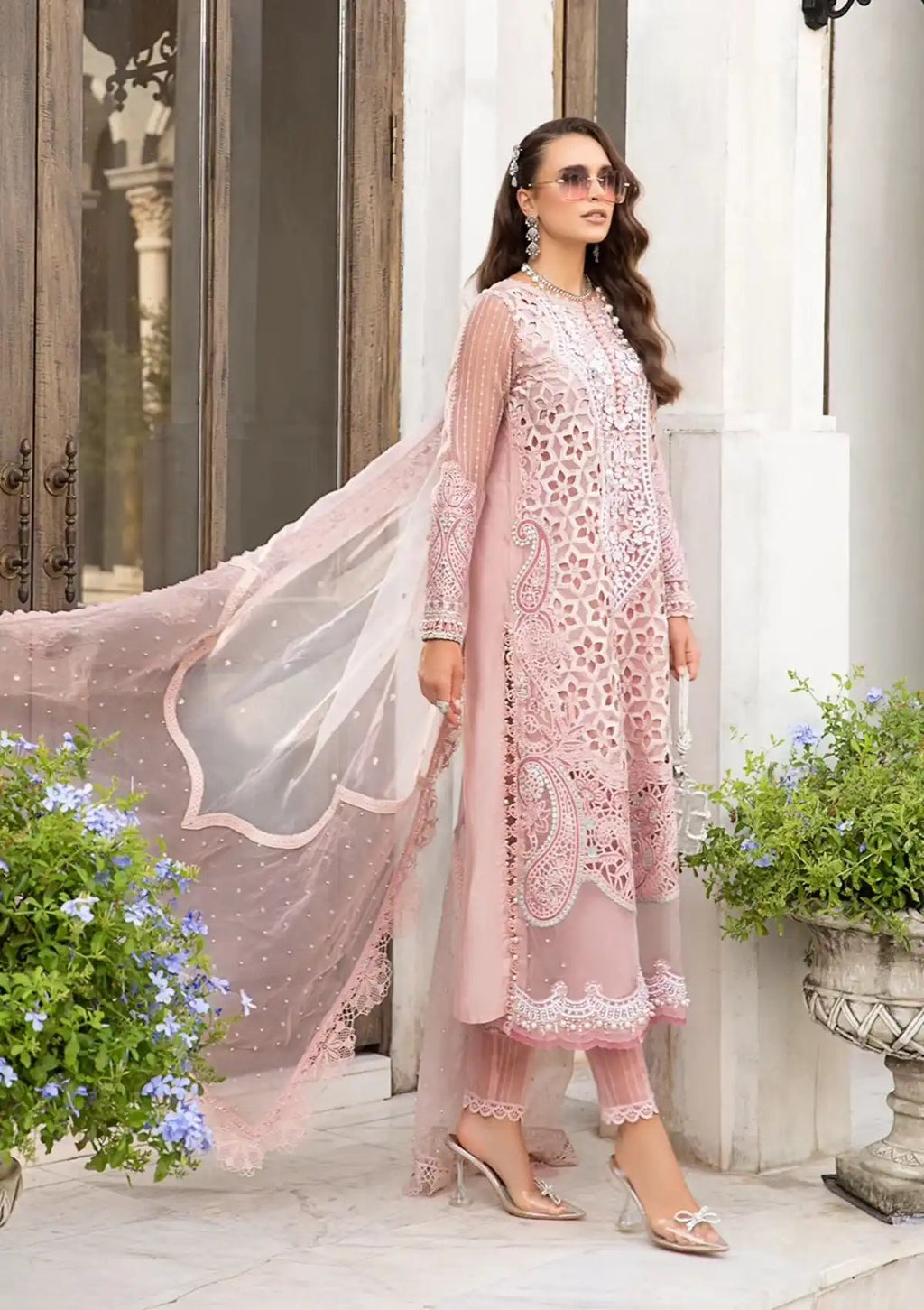 Maria B Lawn 3PC Unstitched Suit – Elegant & Festive Wear