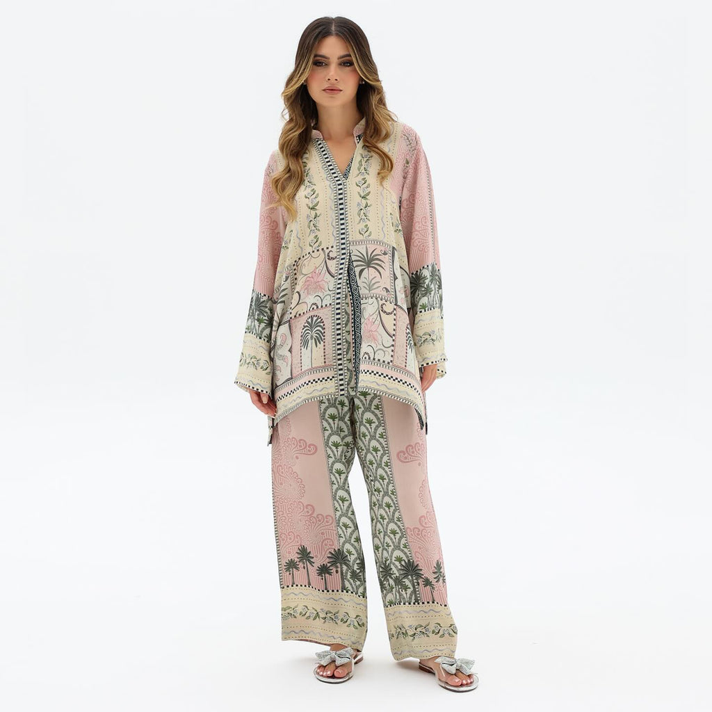 Azmin Lawn Unstitched Printed 2PC – Pastel Pink Digital Printed Elegance