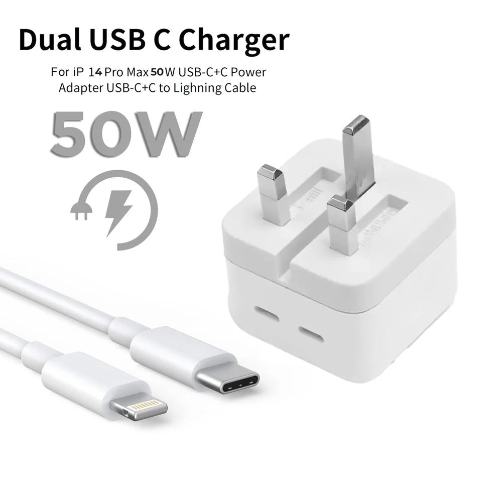 Original | IPhone | Apple | 50W 3PIN Adapter | Charger with Cable
