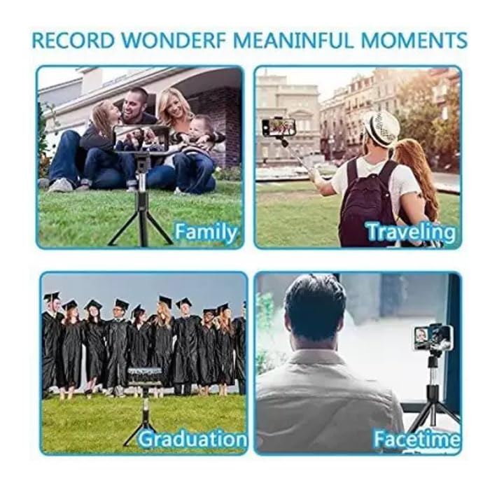 R15 Wireless Selfie Stick Tripod with Bluetooth Shutter & Selfie Light