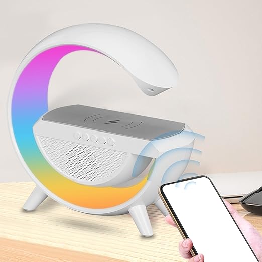 RGB LED Wireless Charging Speaker And Table Lamp