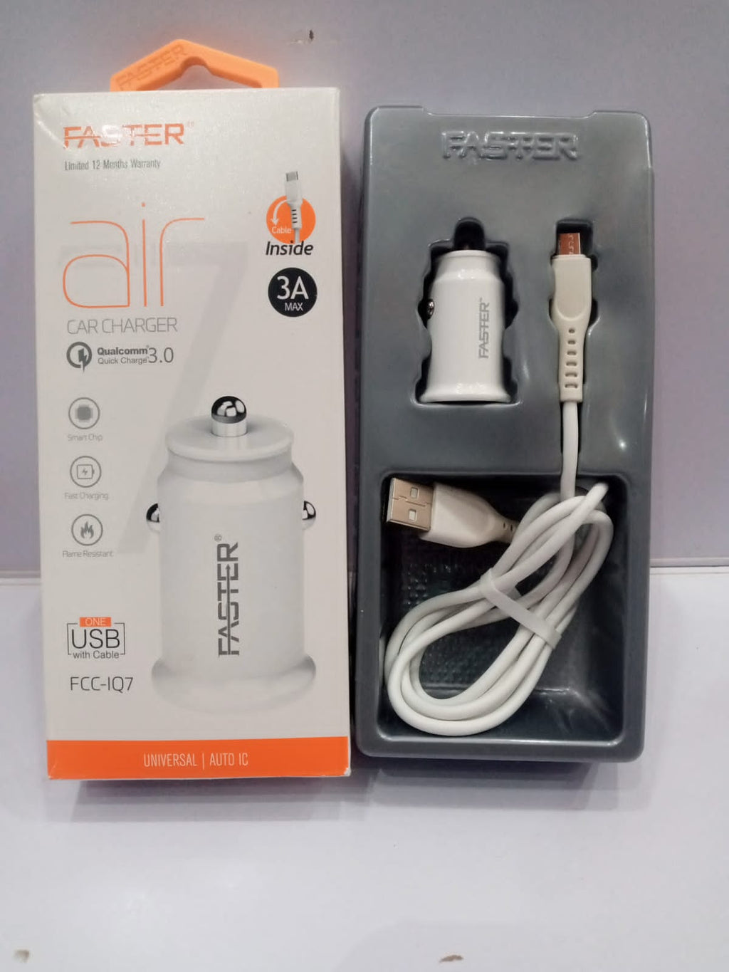 Faster FCC-IQ7 iPhone Car Charger