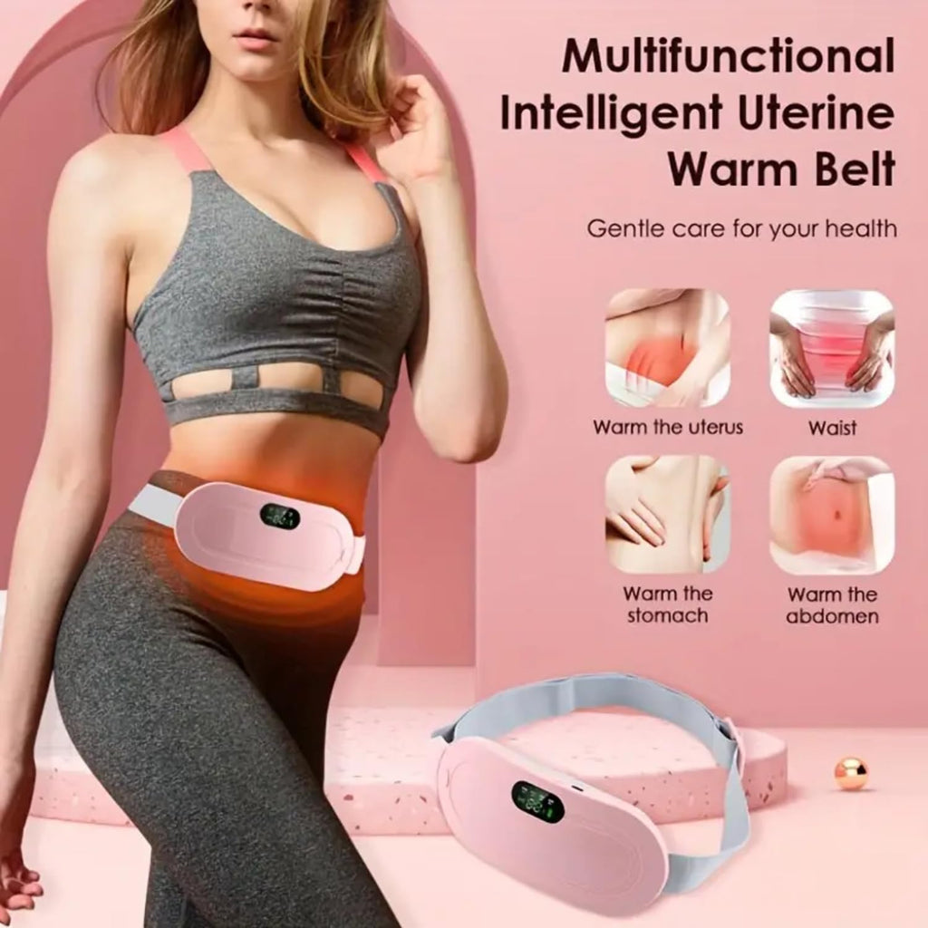 Period Cramps Pain Relief Belt – Soothing Heat and Vibration Therapy