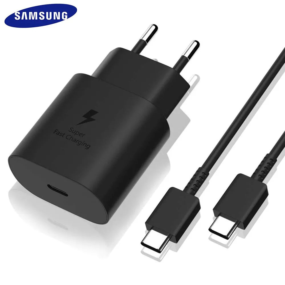 Samsung 2 Pin 25W PD Adapter | USB To Type C Cable