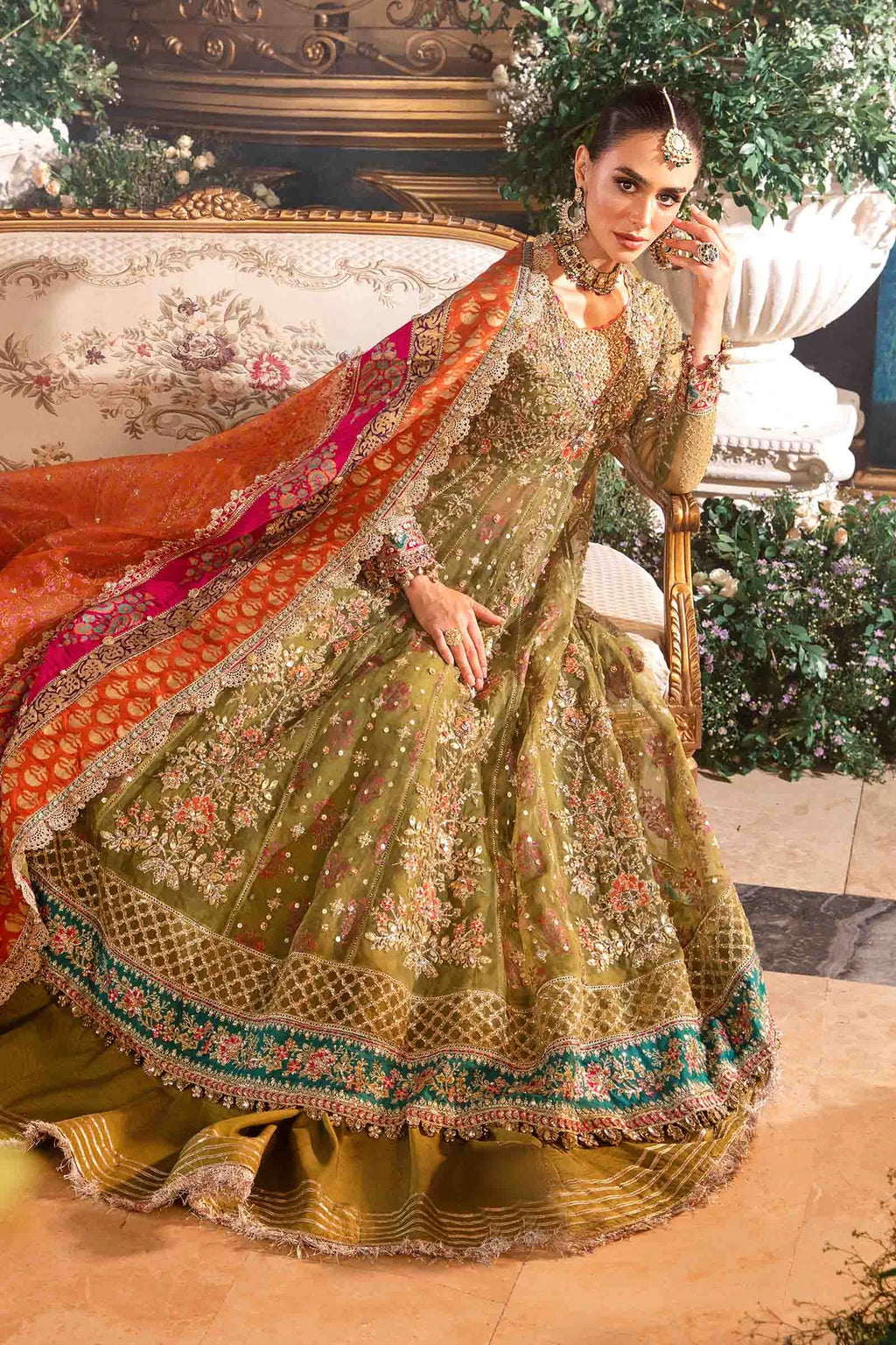 3 Piece Unstitched Embroidered Organza Suit