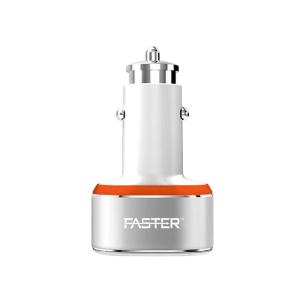 FASTER FCC-IQ4 Turbo 6.4A & Qualcomm Quick Charge 3.0A Car Charger