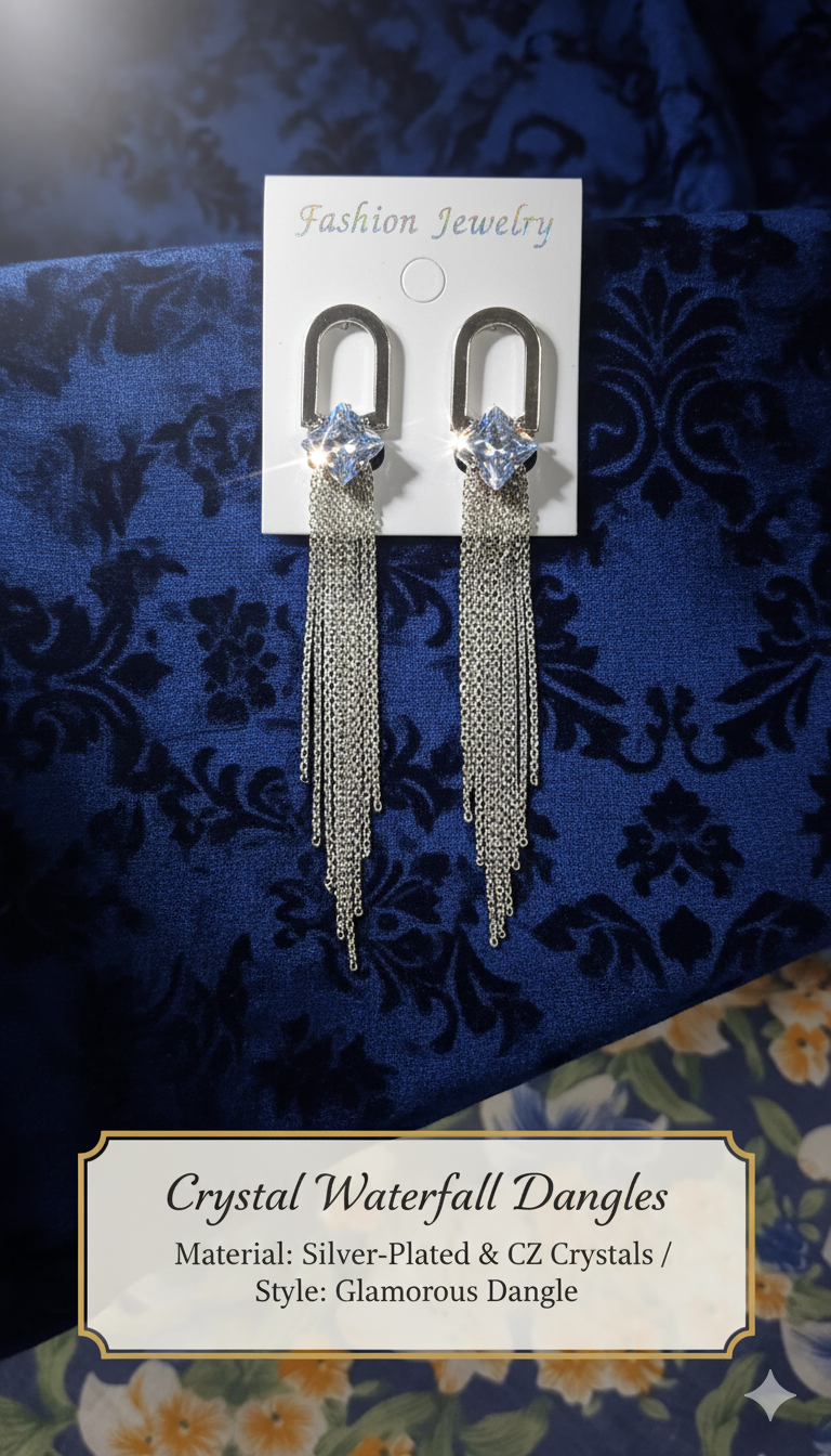 Crystal Waterfall Dangles