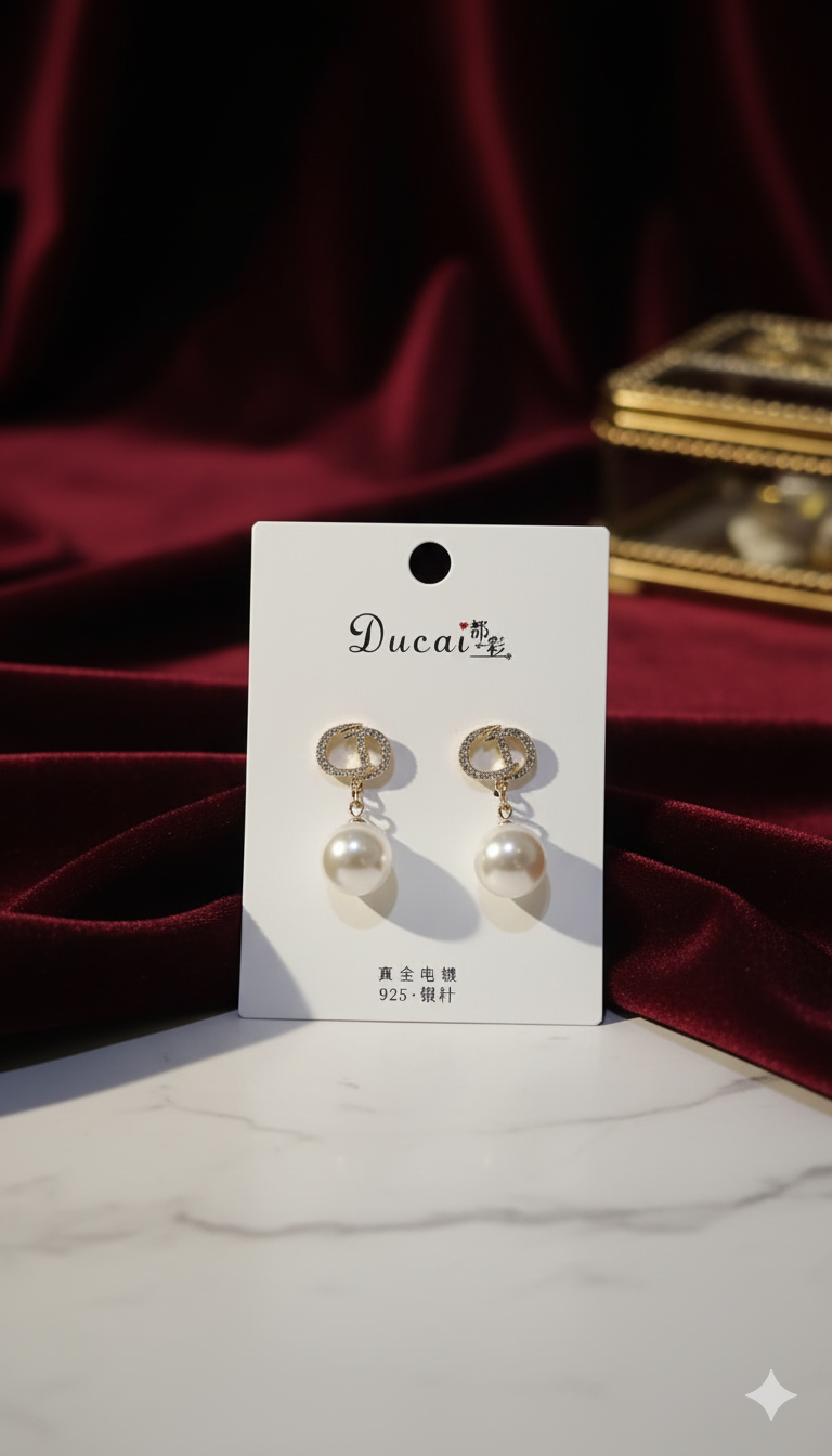 Classic Elegance Pearl Drop Earrings