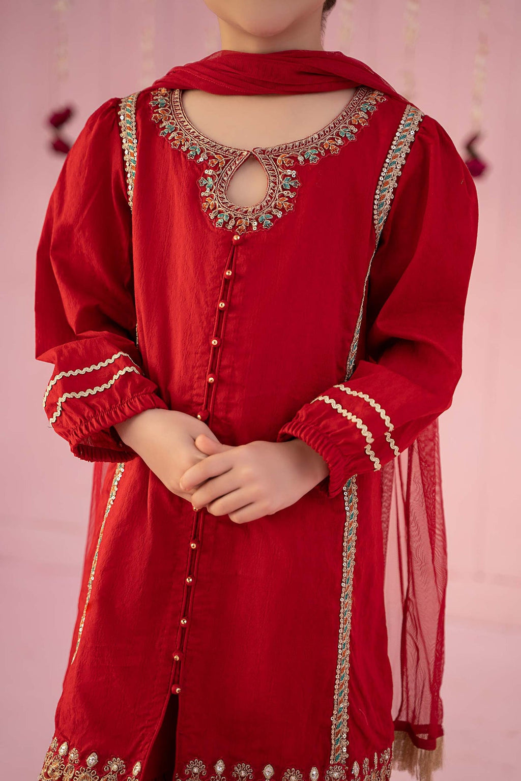 Maria B | Kids |  3PC Embroidered Organza Suit