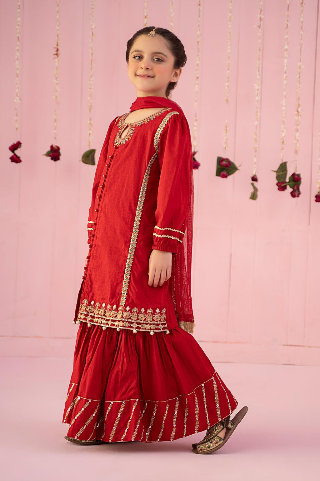 Maria B | Kids |  3PC Embroidered Organza Suit