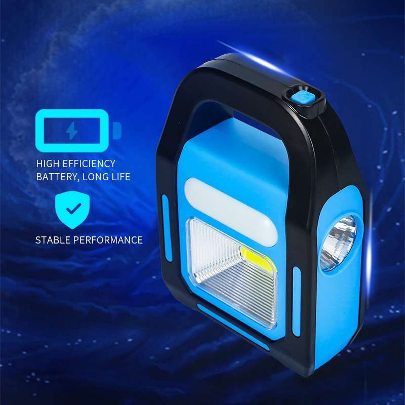 3-in-1 Solar Rechargeable Handy Lamp with 3 Modes Light and Built-in Power Bank