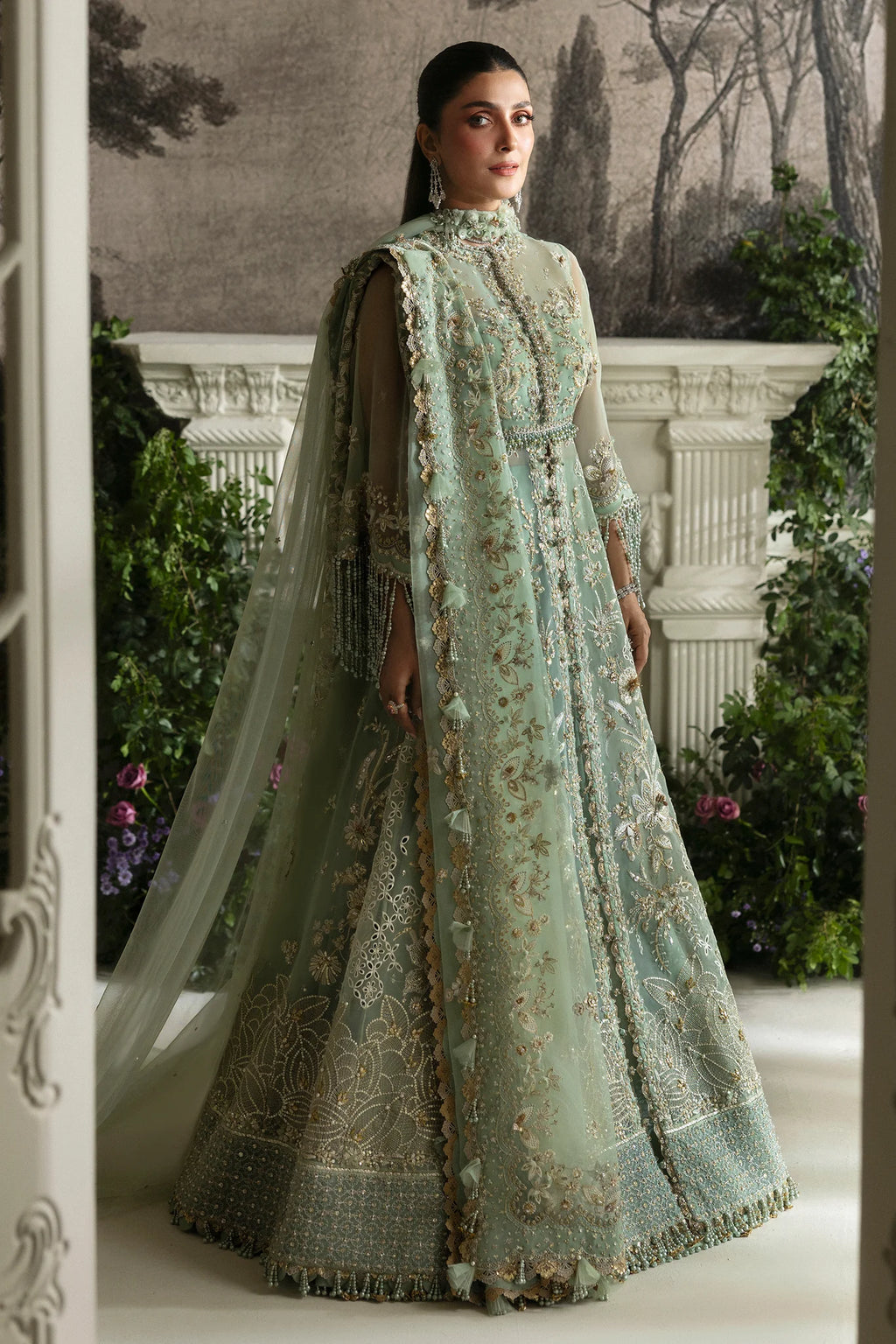 Elan Unstitched 3 Piece Wedding Festive Collection Suit | SEA OF SERENITY