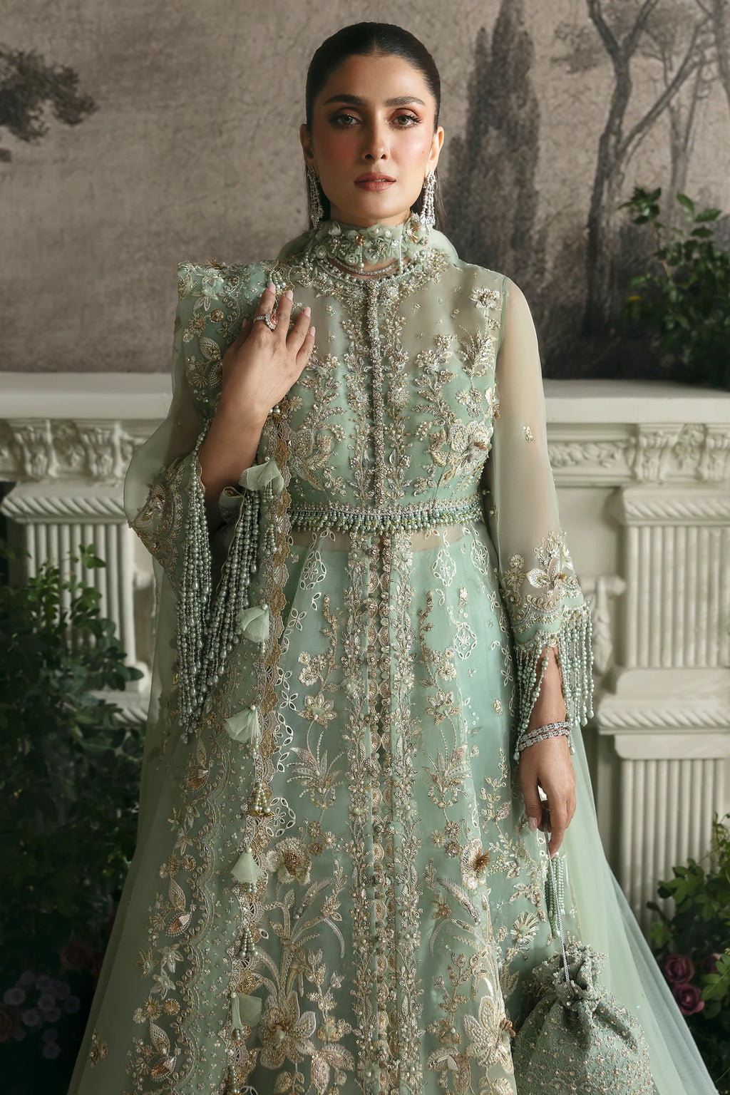 Elan Unstitched 3 Piece Wedding Festive Collection Suit | SEA OF SERENITY