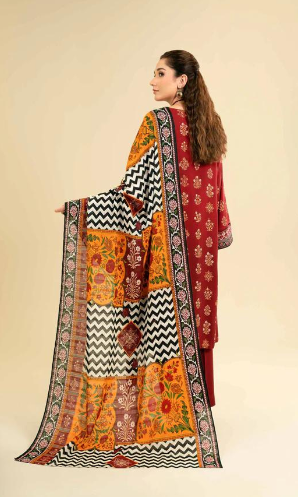 Nishat 3-Piece Embroidered Lawn Suit – Timeless Elegance in Floral Design