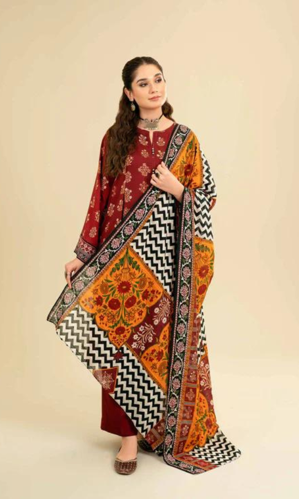 Nishat 3-Piece Embroidered Lawn Suit – Timeless Elegance in Floral Design