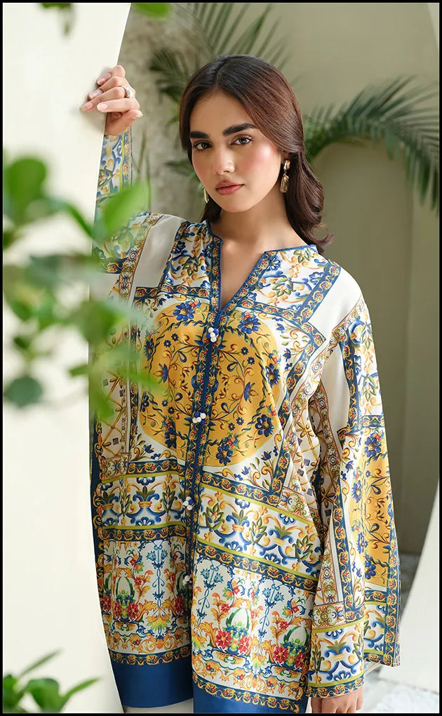 Azmin 2-PC Unstitched Digital Printed Lawn Suit – A Blend of Elegance & Comfort