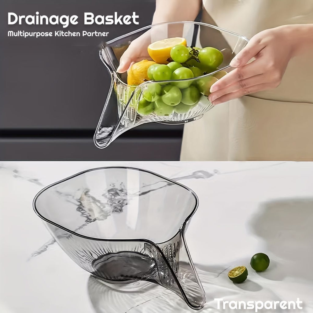 Multipurpose Drainage Vegetable/Fruits Acrylic Kitchen Basket